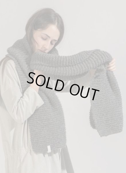 画像6: album di famiglia LIMITED ＃94_46  アルパカ混・ロングスカーフ　／　ANTHRACITE (6)