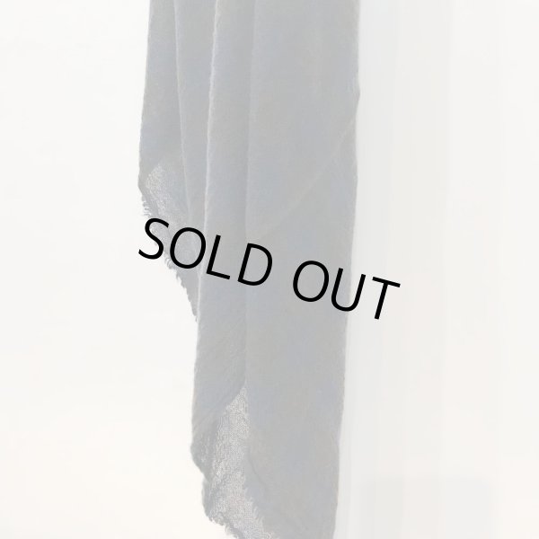 画像7: a.b (apuntob) カシミア・ストール（ラージサイズ） ／ 411 ブルーXブラウン (7)