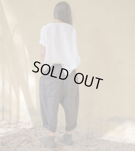 画像8: album di famiglia U2381  リネン ユニセックス・ボトムス (Mサイズのみ) (8)