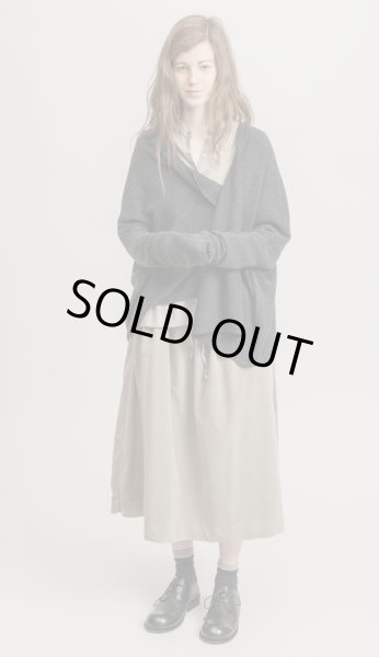 画像2: #41_152 カシミア・カーディガン - CHARCOAL (2)