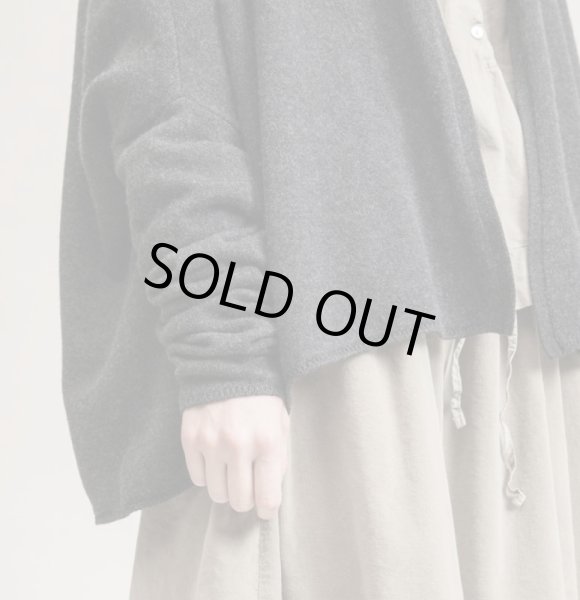 画像3: #41_152 カシミア・カーディガン - CHARCOAL (3)