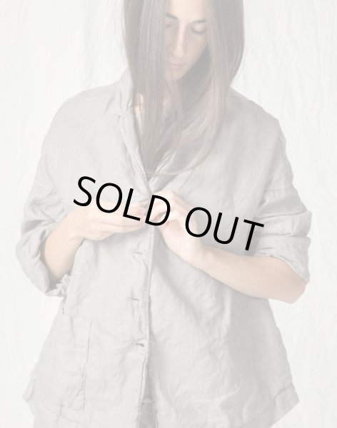 画像3: 4242 LINEN LOOSE BLAZER / STONE GREY (3)