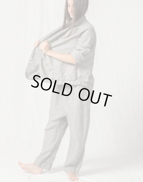 画像4: 4242 LINEN LOOSE BLAZER / STONE GREY (4)