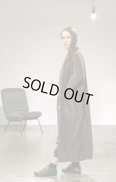 画像3: U4528 TARTAN VELVET LONG COAT -COOKIE- (3)