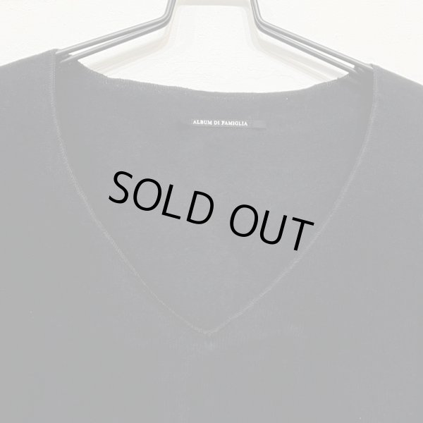 画像5: 40_196 PATCHED V NECK JP -BLACK-(S/S~Mのみ) (5)