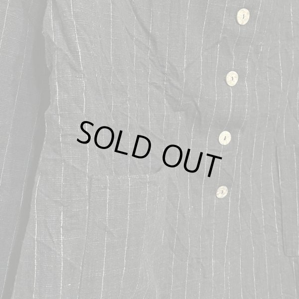 画像3: #4255 PINSTRIPED LOOSE BLAZER -BLACK- (3)