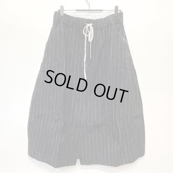 画像2: #3299 PINSTRIPED SKIRT -BLACK- (2)