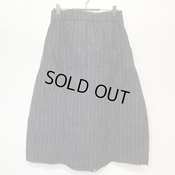 画像4: #3299 PINSTRIPED SKIRT -BLACK- (4)