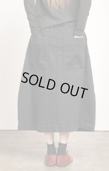 画像3: #32_16 PINSTRIPED SKIRT (Sサイズのみ） (3)