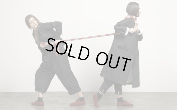 画像2: #94_64 HK STRIPED SCARF / RED-GREY (2)