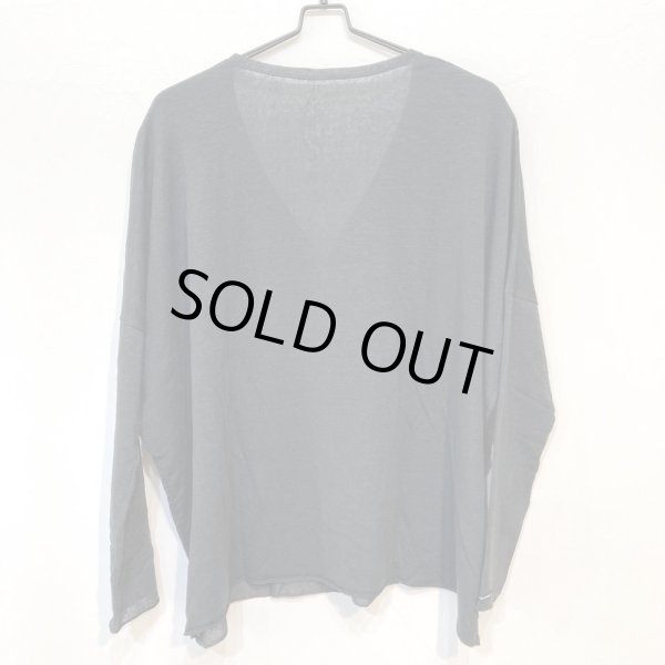 画像4: 41_175 LINEN CARDIGAN / CHARCOAL (4)