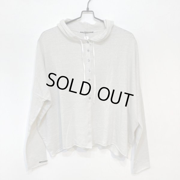 画像2: 41_173 HOODED LINEN CARDIGAN / MILK (2)