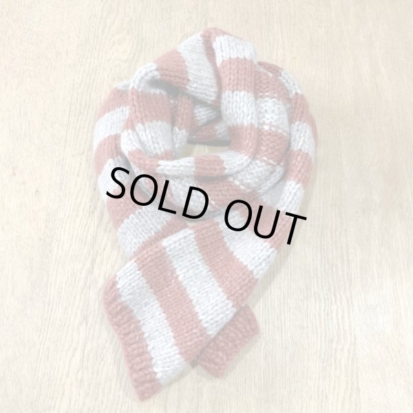 画像4: #94_64 HK STRIPED SCARF / RED-GREY (4)