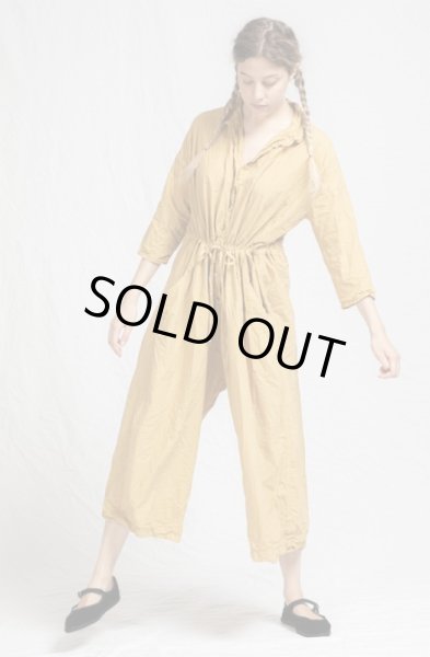 画像2: 60_04  OVERSIED COLLAR  JUMPSUIT ／YELLOW (Sサイズのみ） (2)