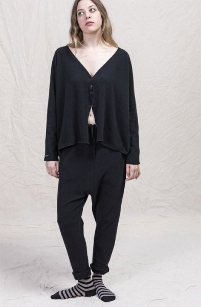 画像1: ALBUM 41_182 CARDIGAN - BLACK - (1)