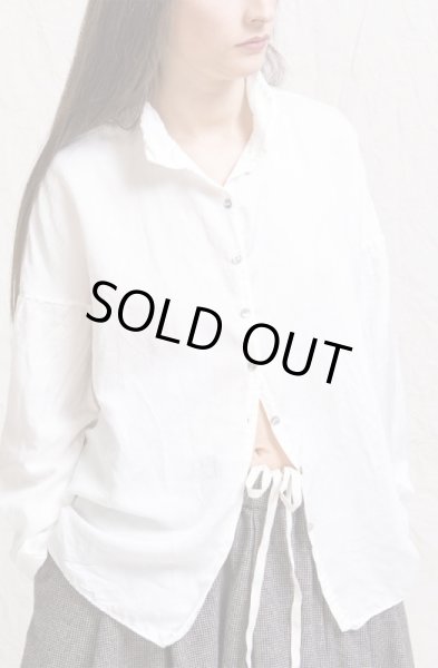 画像3: ALBUM #12_131 SILK SHORT COLLAR SHIRT - MILK - / LIMITED (Mサイズのみ)   (3)