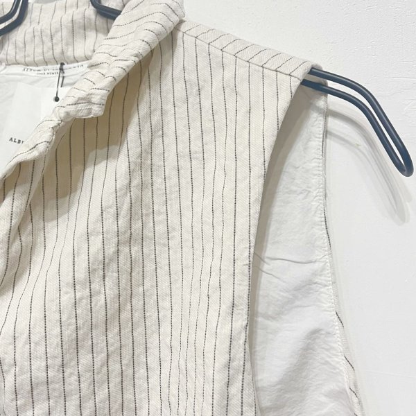 画像7: #4423  PINSTRIPED SLEEVELESS BLAZER NATURAL (Sサイズのみ) (7)