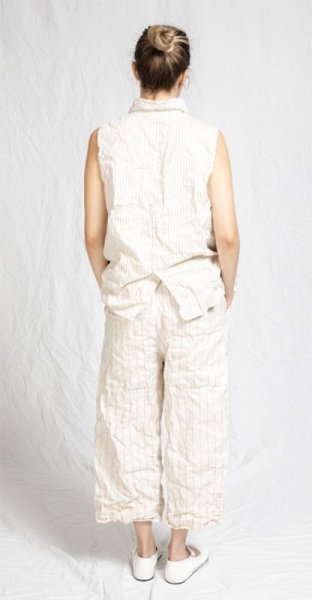 画像4: #4423  PINSTRIPED SLEEVELESS BLAZER NATURAL (Sサイズのみ) (4)