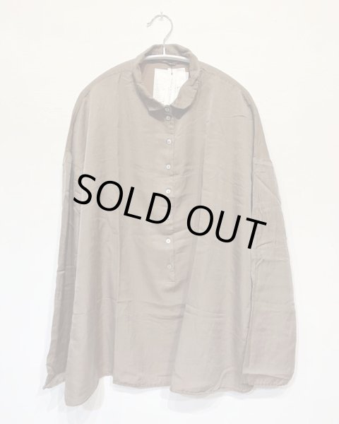 画像2: ALBUM #12_129 SILK COLLAR SHIRT - NUT - / LIMITED (Sサイズのみ) (2)