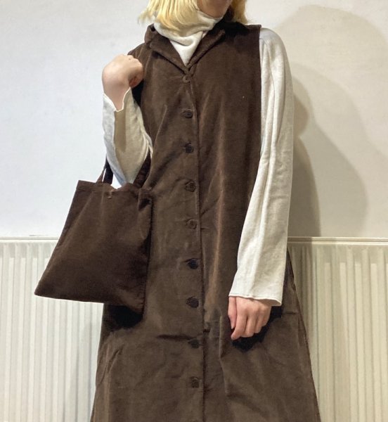 画像9: ALBUM 31_211 LONG SLEEVELESS DRESS - COFFEE -(Sサイズのみ) (9)