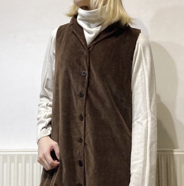 画像8: ALBUM 31_211 LONG SLEEVELESS DRESS - COFFEE -(Sサイズのみ) (8)