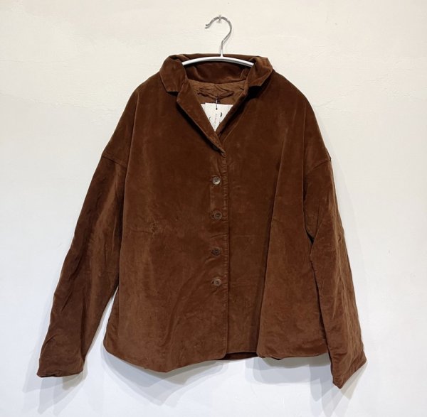 画像1: ALBUM 4264 VELVET LOOSE BLAZER - RUST - (1)