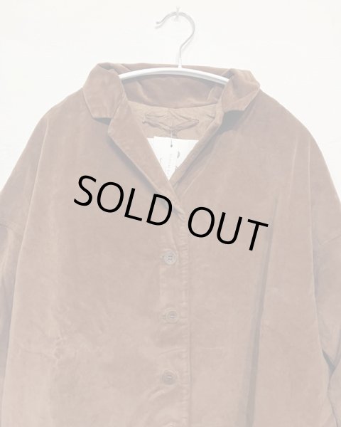 画像2: ALBUM 4264 VELVET LOOSE BLAZER - RUST - (2)