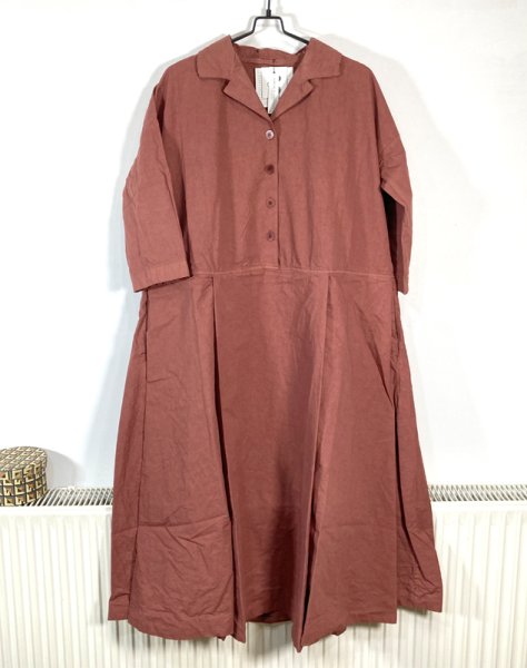 画像6: ALBUM 31_215 TAILORED COLLAR DRESS -CORAL- L/(M~L)サイズのみ (6)