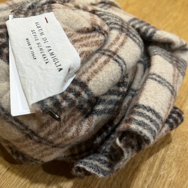 画像5: ALBUM LIMITED #94_80 TARTAN TRIANGLE SCARF / NATURAL (5)