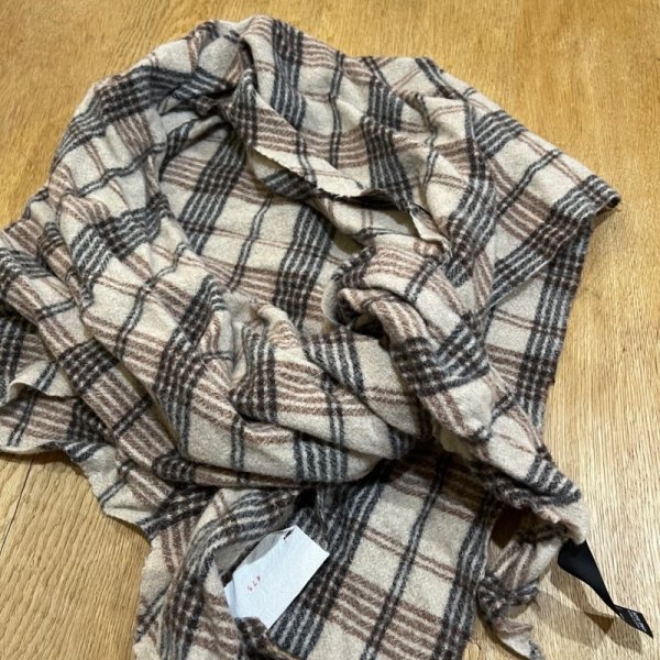 画像7: ALBUM LIMITED #94_80 TARTAN TRIANGLE SCARF / NATURAL (7)