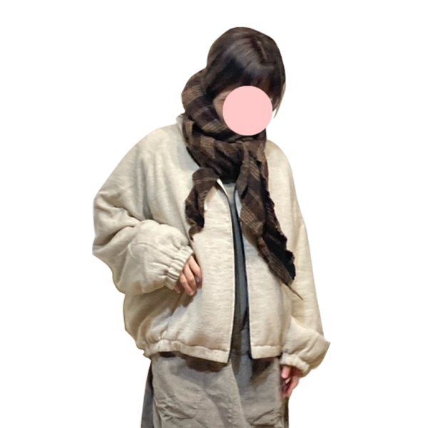 画像1: ALBUM LIMITED #4277 BOMBER JACKET / NATURAL (カシミア混・ライトダウン) (1)