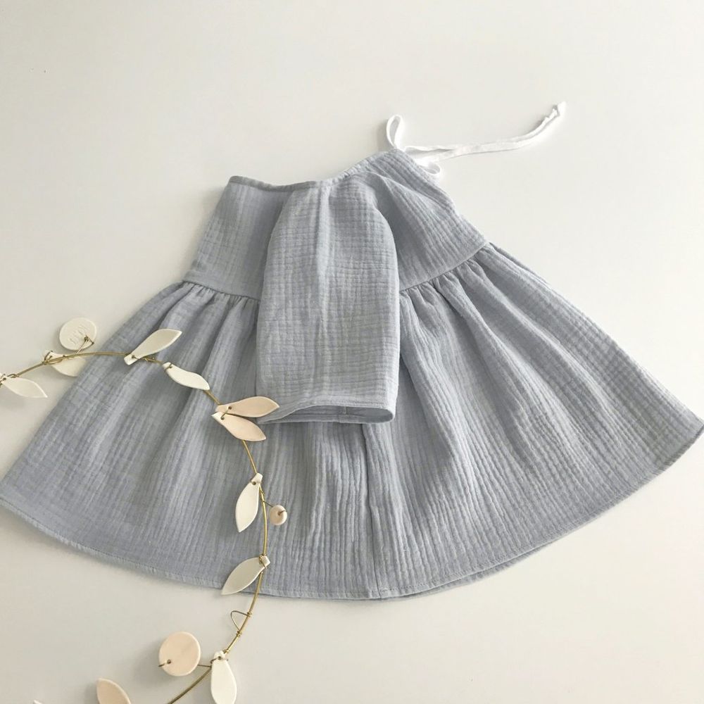 liili dress liilu ワンピース／bluegrey：ブルーグレー (4/6才のみ