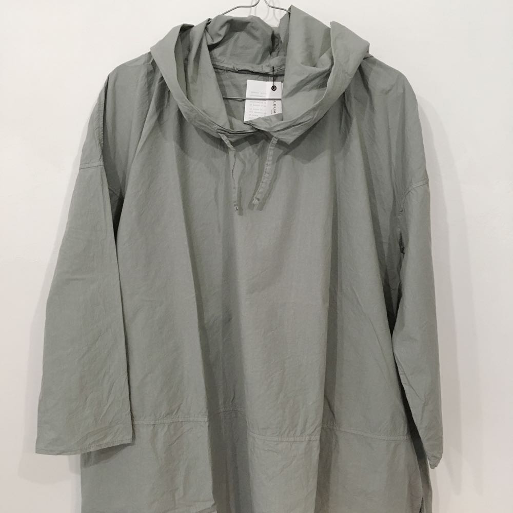 album di famiglia HOODIE DRESS TC 31_66／KHAKI GRAY - littlecloud